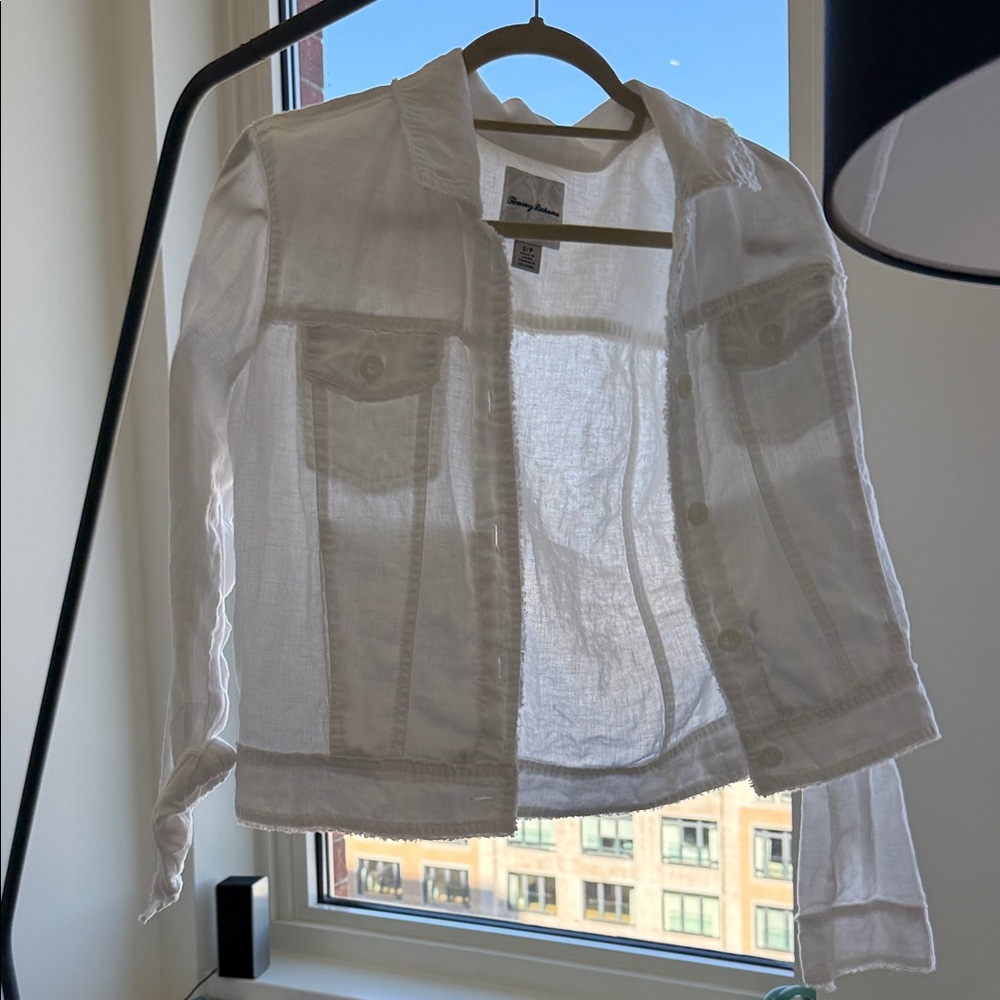 Tommy Bahama Lightweight White Women's Jacket - Classic Button-Front